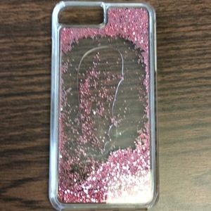 iPhone 7 Plus pink glitter phone case